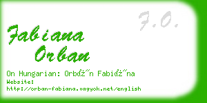 fabiana orban business card